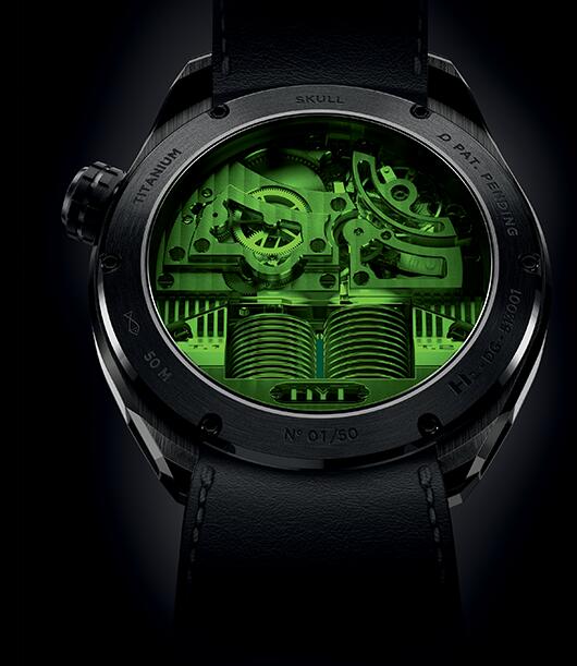 HYT SKULL 51 MM 151-TD-41-GF-AB Replica watch